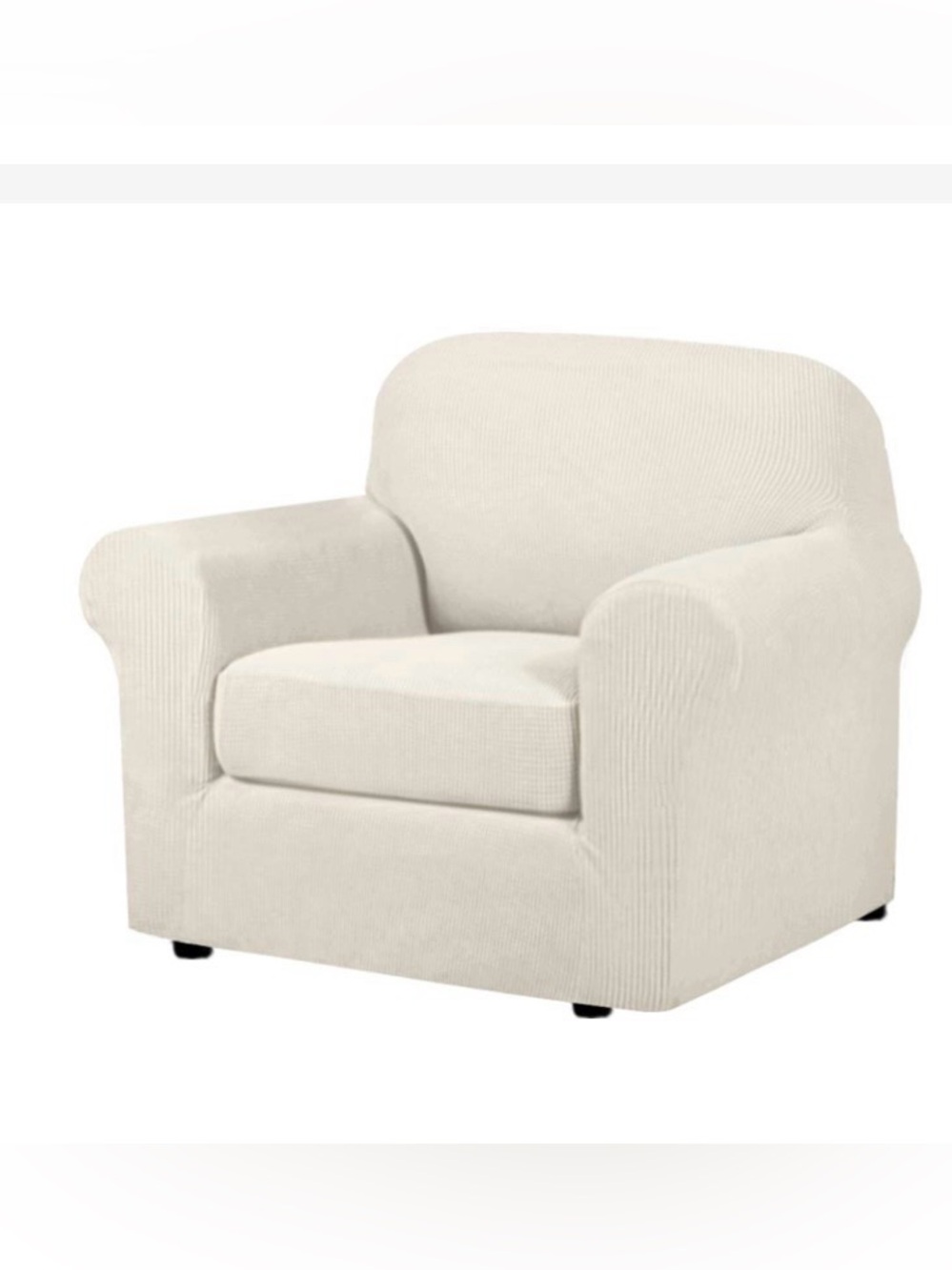 IVORY Chair Furniture Cover 2Pc Set